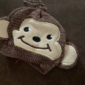 Monkey knit hat- infant